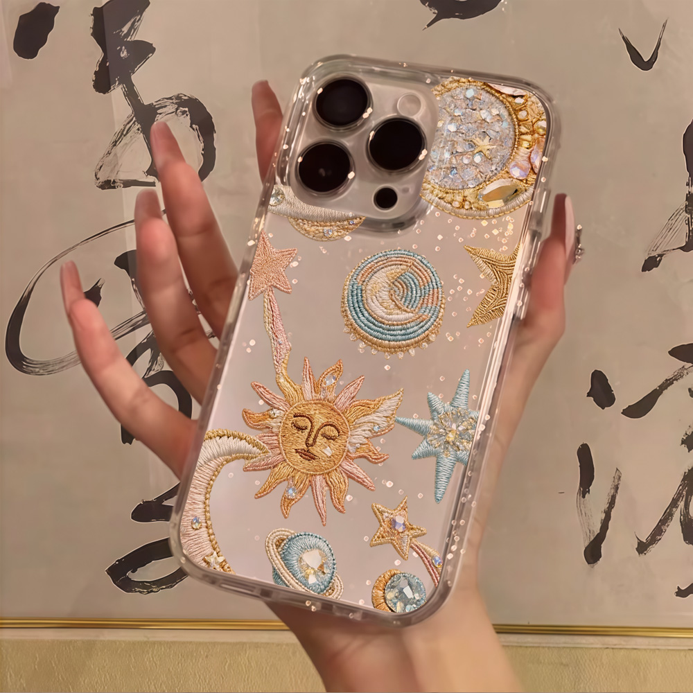 Phone Cases Expensive - Creativity Stars Moon Clear Glitter Phone