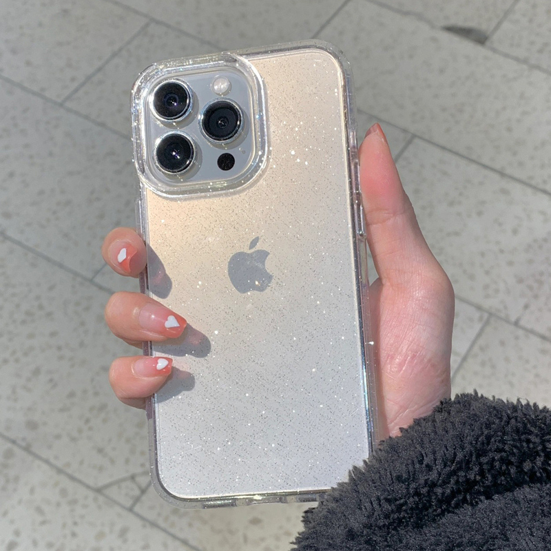 Phone Cases Expensive - Transparent Simple Glitter Phone Case For