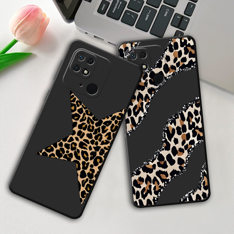 Phone Cases Drawing - Leopard Print Star Art Case for