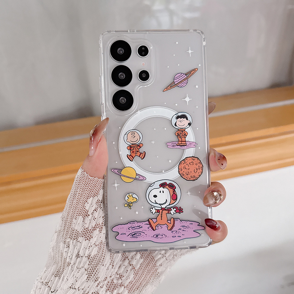 Phone Cases Brown - Cute Cartoon Snoopy Charlie Brown Magnetic