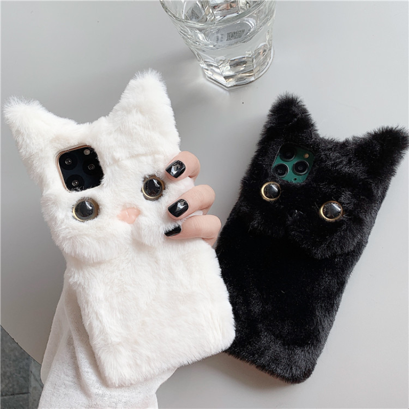 3D Cute Cartoon Cat Furry Plus - đánh giá và giá Phone Cases For Iphone 17