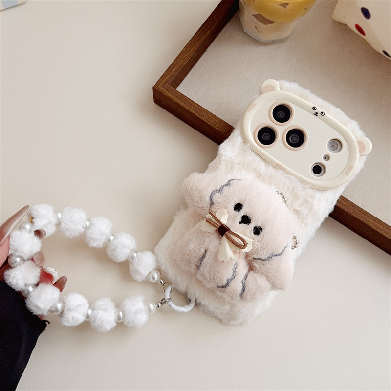 3D Cartoon Bowknot Puppy Warm  - đánh giá và giá Phone Cases For Iphone 17