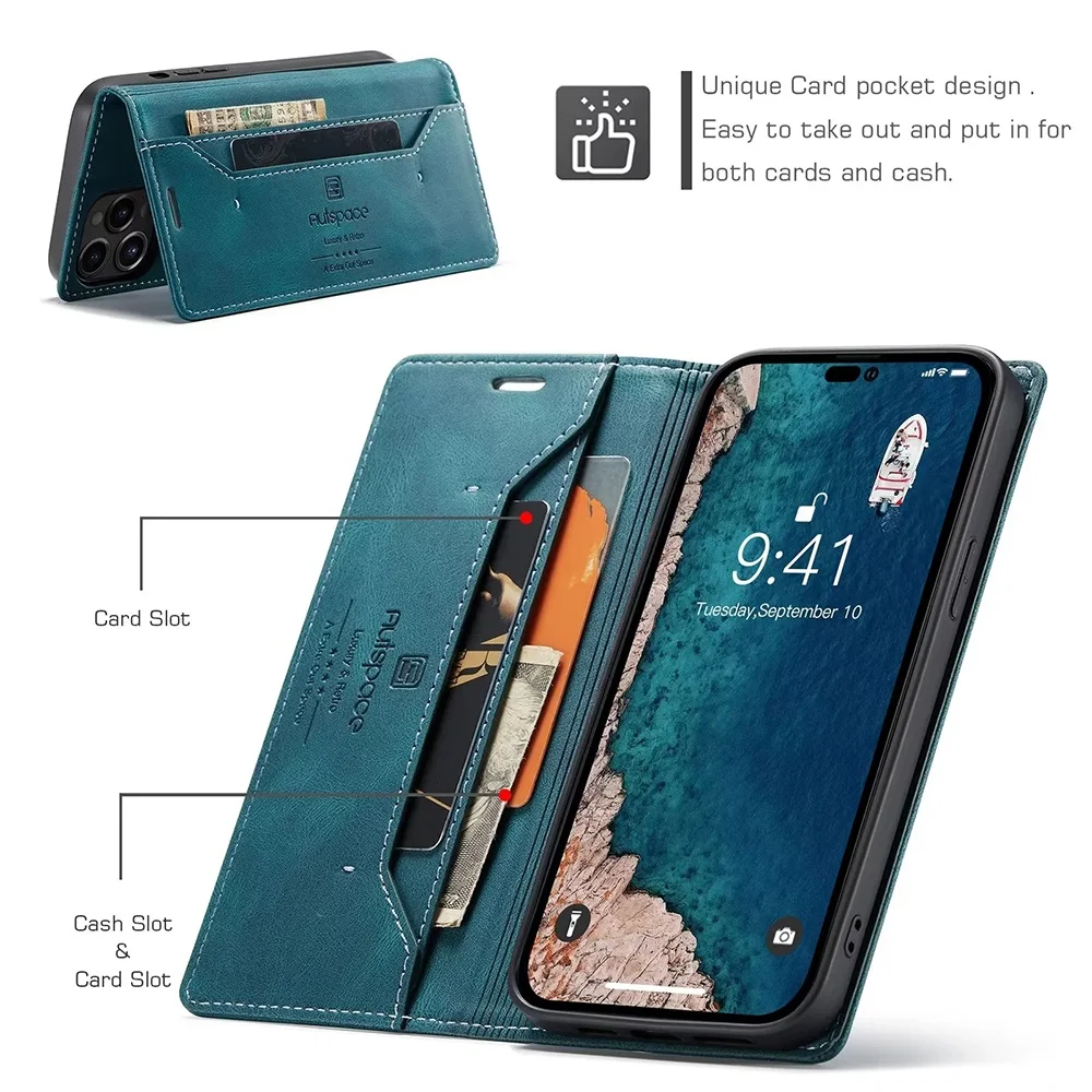 Leather Cases for IPhone 16 15 - đánh giá và giá Leather Folio Wallet Case