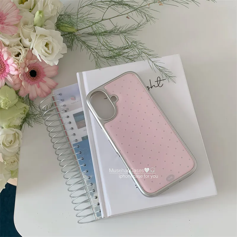 Korean ins Cream Pink Polka Do - đánh giá và giá Phone Cases Drawing