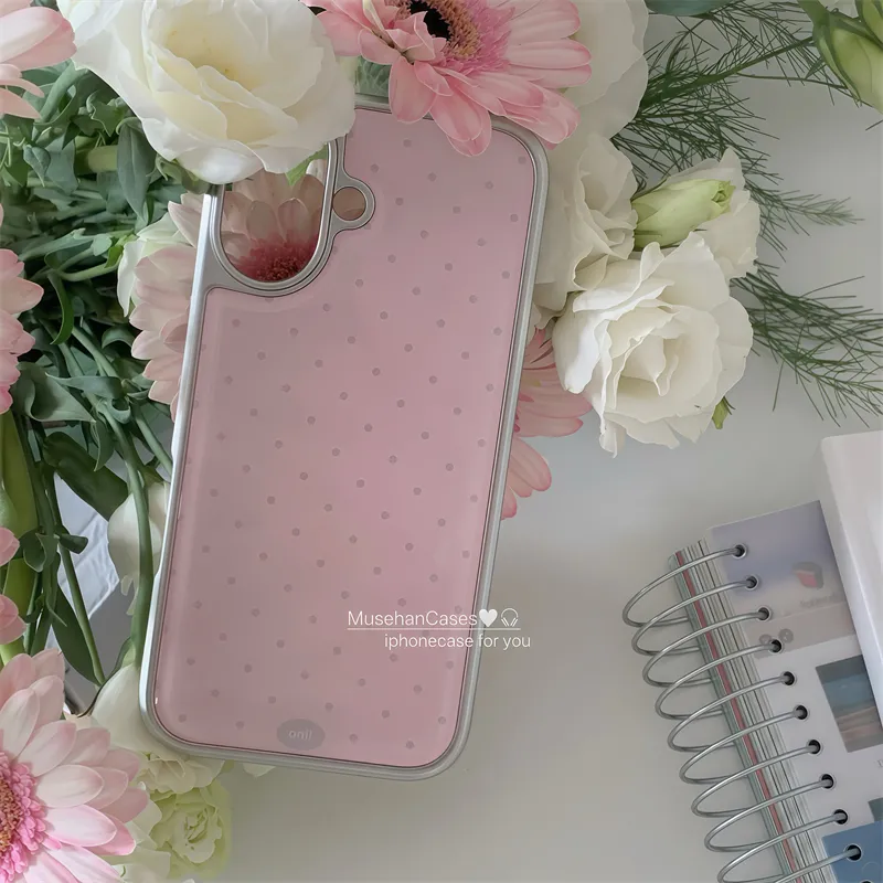 Korean ins Cream Pink Polka Do - đánh giá và giá Phone Cases Drawing