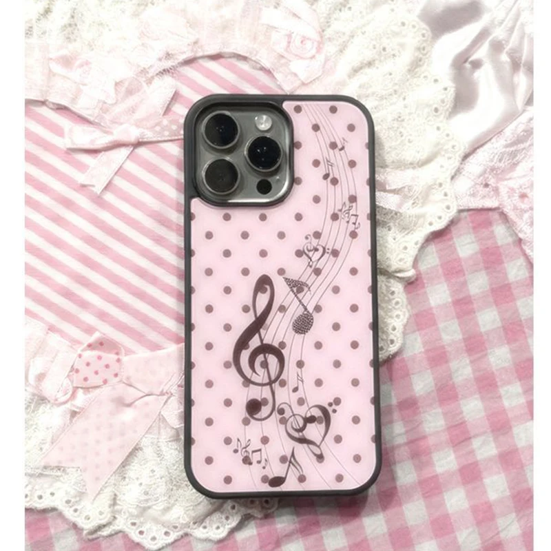 Korean ins Pink Brown Polka Do - đánh giá và giá Phone Cases Brown