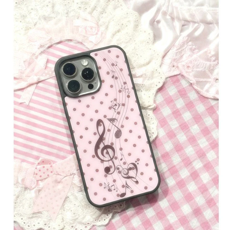 Korean ins Pink Brown Polka Do - đánh giá và giá Phone Cases Brown