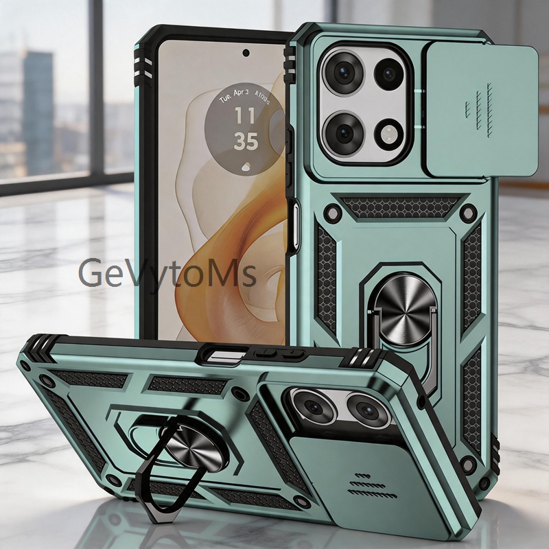 Military 360° Ring Armor Case  - đánh giá và giá Phone Cases Moto G 2025