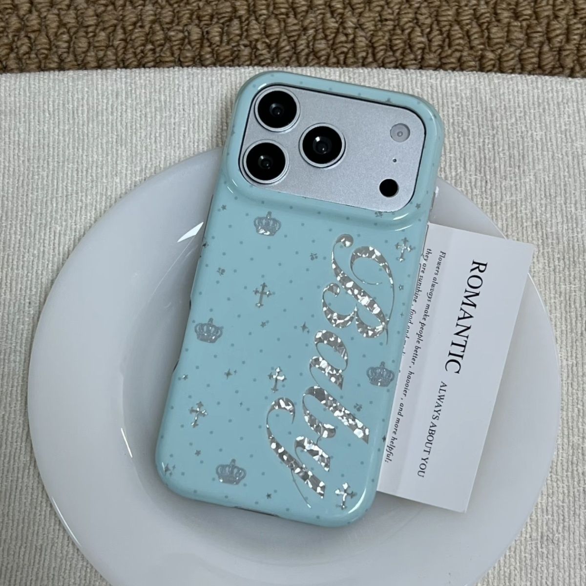 Korean Ins Mint Colored Englis - đánh giá và giá Phone Cases Popular