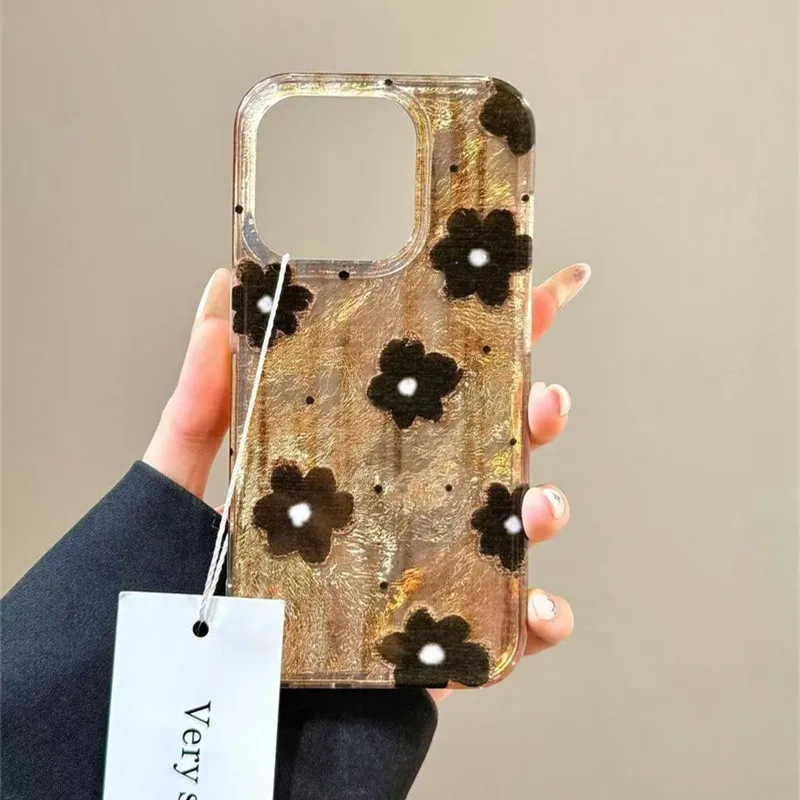 Retro Brown Black Spots Flower - đánh giá và giá Phone Cases Brown