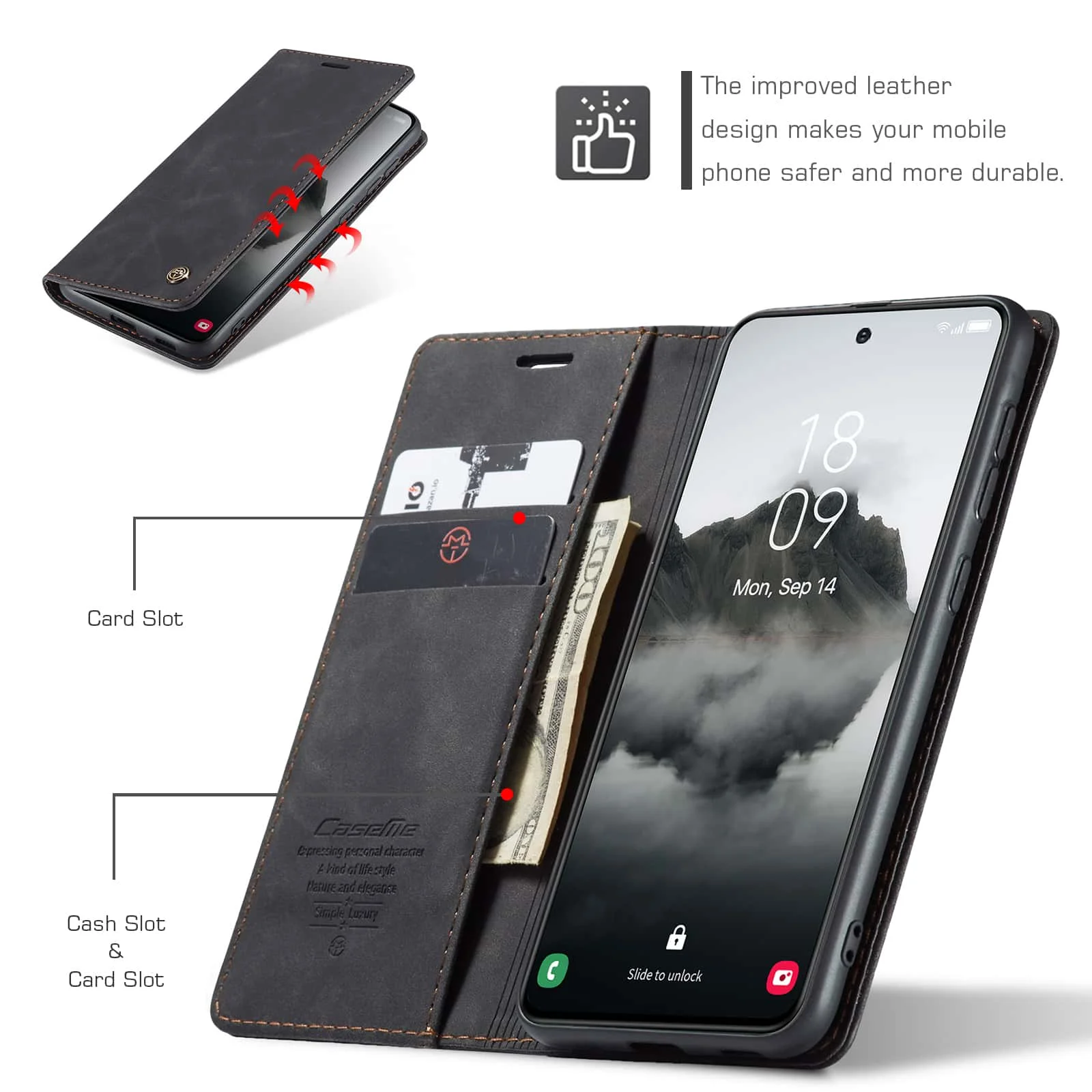 Retro Leather Flip Case For Sa - đánh giá và giá Leather Folio Wallet Case
