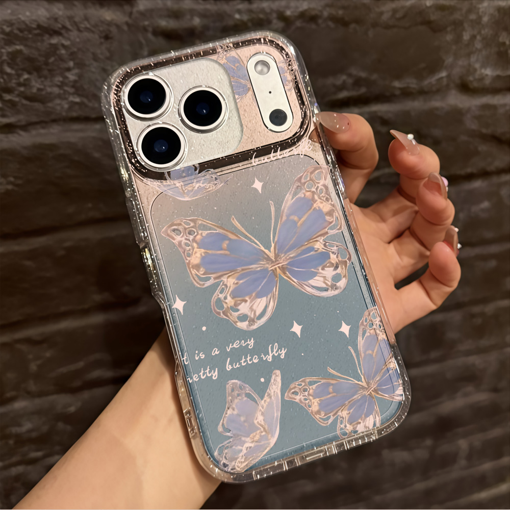 Luxury Blue Butterfly Clear Gl - đánh giá và giá Phone Cases Expensive