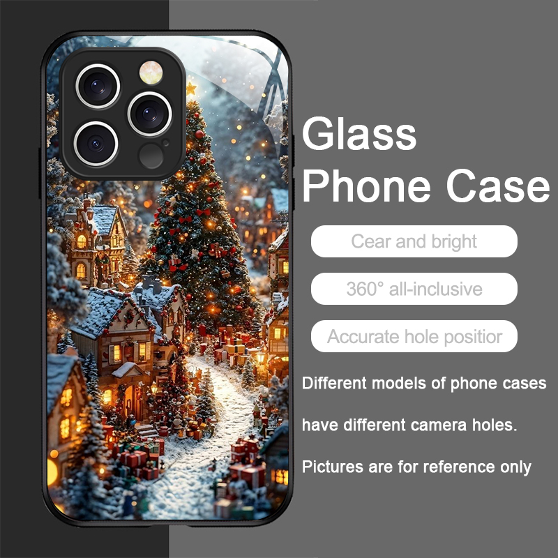 Christmas Tree Gift Snowy Town - đánh giá và giá Phone Cases For Iphone 17