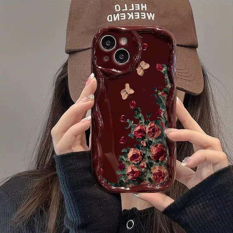 Retro Oil Painting Flower Patt - đánh giá và giá Phone Cases Drawing