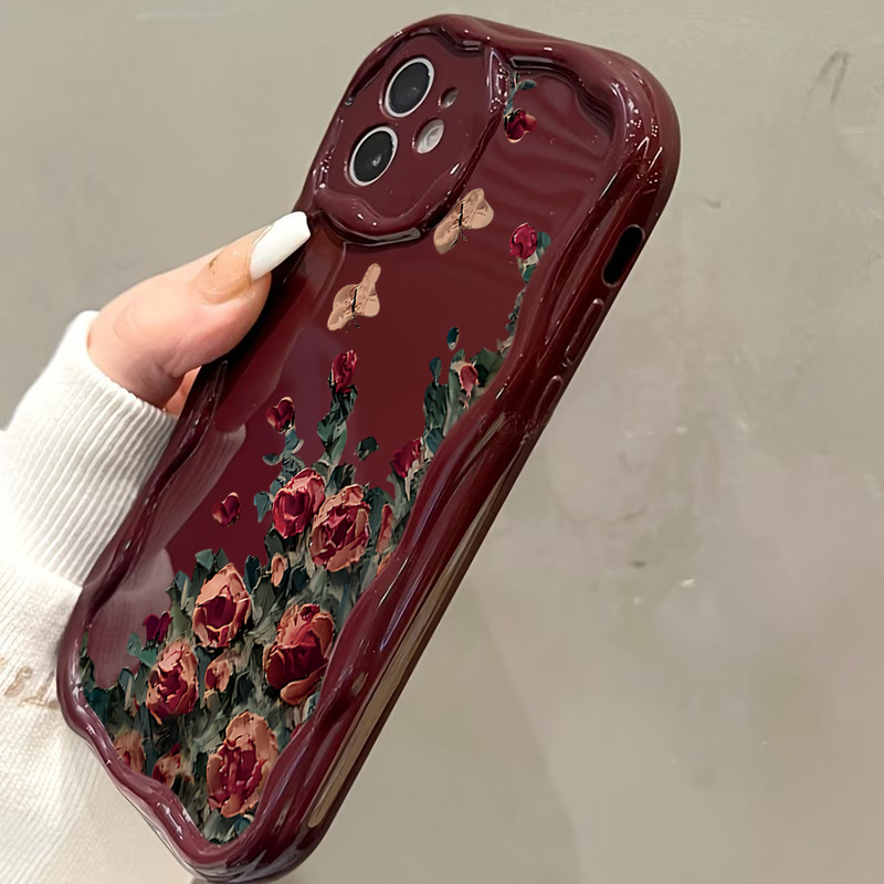 Retro Oil Painting Flower Patt - đánh giá và giá Phone Cases Drawing