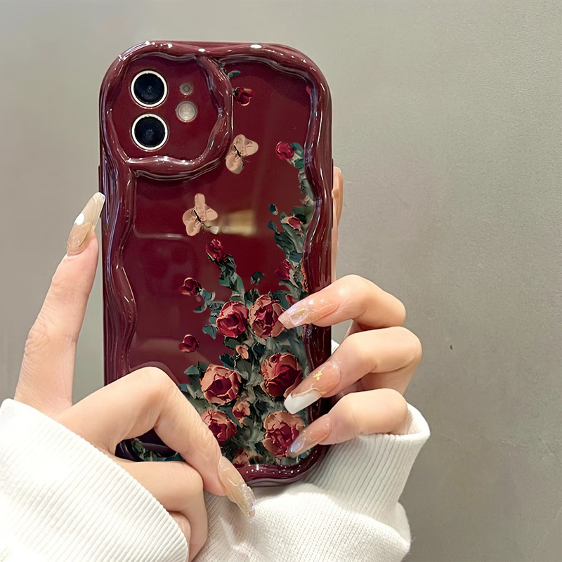 Retro Oil Painting Flower Patt - đánh giá và giá Phone Cases Drawing